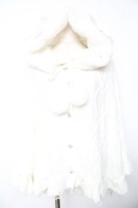 画像1: Ank Rouge / くまちゃんケーブルニット M ホワイト Y-25-11-21-072-CA-CO-SZ-ZTC001 (1)