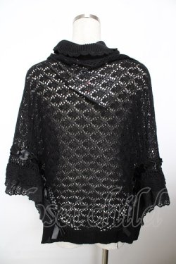 画像2: axes femme / メッシュニットカーデ  黒 Y-25-11-21-007-AX-TO-SZ-ZY