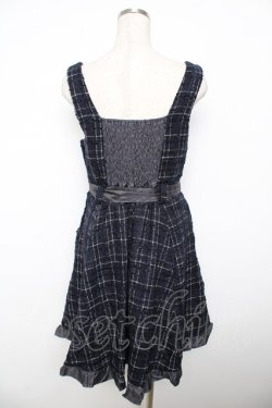 画像2: axes femme / ヨークフリルツイードジャンスカ  紺 Y-25-11-21-073-AX-OP-AS-ZY