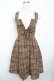 画像1: axes femme POETIQUE / ツイードレースアップワンピース M 茶 Y-25-11-21-074-AX-OP-SZ-ZY (1)