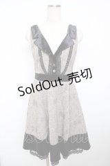 axes femme / オーナメントジャガードワンピース M 黒 Y-25-11-21-076-AX-OP-SZ-ZY