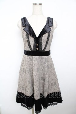 画像1: axes femme / オーナメントジャガードワンピース M 黒 Y-25-11-21-076-AX-OP-SZ-ZY