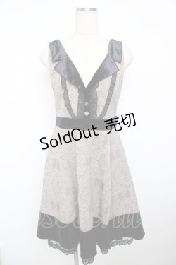 画像1: axes femme / オーナメントジャガードワンピース M 黒 Y-25-11-21-076-AX-OP-SZ-ZY