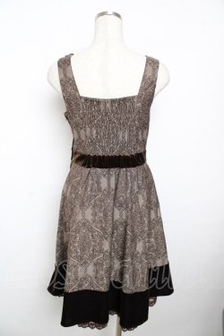 画像2: axes femme / オーナメントジャガードワンピース M 茶 Y-25-11-21-077-AX-OP-SZ-ZY
