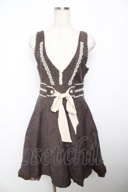 画像1: axes femme / ブーケ×バラJQジャンスカ  茶 Y-25-11-21-078-AX-OP-SZ-ZY