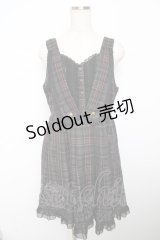 axes femme / チェック柄ベスト風ワンピース  黒 Y-25-11-21-079-AX-OP-SZ-ZY