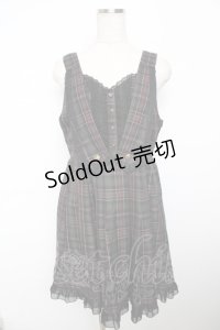 axes femme / チェック柄ベスト風ワンピース  黒 Y-25-11-21-079-AX-OP-SZ-ZY
