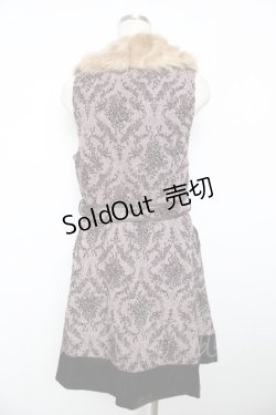 画像2: axes femme / ティペット付きW釦ワンピース M ワイン Y-25-11-21-080-AX-OP-SZ-ZY