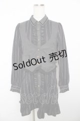 axes femme / ベストドッキングストライプワンピース  黒 Y-25-11-21-082-AX-OP-SZ-ZY