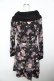 画像2: axes femme / 総花柄リブ使いカットチュニ  黒 Y-25-11-21-084-AX-OP-SZ-ZY (2)