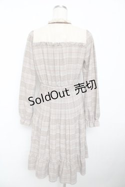 画像2: axes femme POETIQUE / チェック消しプリーツワンピース M 茶 Y-25-11-21-085-AX-OP-SZ-ZY