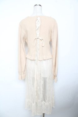 画像2: axes femme / レース重ねロングカーディガン M ベージュ Y-25-11-21-086-AX-TO-SZ-ZY