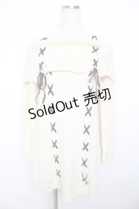 axes femme / レースアップオフショルプルオーバー  キナリ Y-25-11-21-087-AX-TO-SZ-ZY