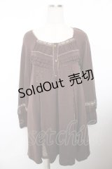 axes femme / 編み上げチュニック  ブラウン Y-25-11-21-009-AX-OP-SZ-ZY