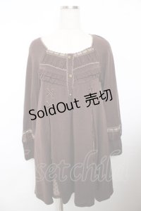 axes femme / 編み上げチュニック  ブラウン Y-25-11-21-009-AX-OP-SZ-ZY