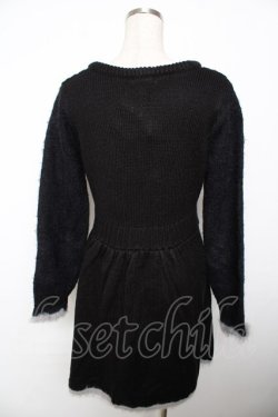 画像2: axes femme POETIQUE / ハートケーブルニットカーディガン M 黒 Y-25-11-21-088-AX-TO-SZ-ZY