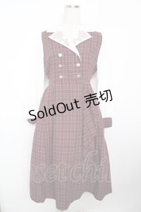 axes femme / 襟刺繍ドッキングワンピース F ワイン Y-25-11-21-092-AX-OP-SZ-ZY