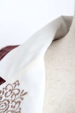 画像3: axes femme / 襟刺繍ドッキングワンピース F ワイン Y-25-11-21-092-AX-OP-SZ-ZY