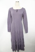 axes femme / ティアード風ニットワンピース M ラベンダー Y-25-11-21-094-AX-OP-SZ-ZY