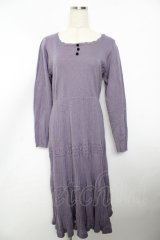 axes femme / ティアード風ニットワンピース M ラベンダー Y-25-11-21-094-AX-OP-SZ-ZY