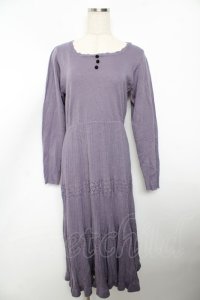 axes femme / ティアード風ニットワンピース M ラベンダー Y-25-11-21-094-AX-OP-SZ-ZI