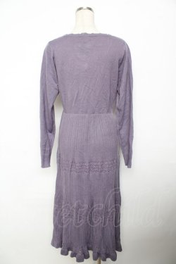 画像2: axes femme / ティアード風ニットワンピース M ラベンダー Y-25-11-21-094-AX-OP-SZ-ZY