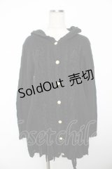 axes femme / レースアップリボンカーディガン M 黒 Y-25-11-21-096-AX-TO-SZ-ZY