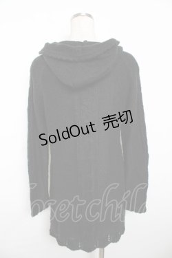 画像2: axes femme / レースアップリボンカーディガン M 黒 Y-25-11-21-096-AX-TO-SZ-ZY