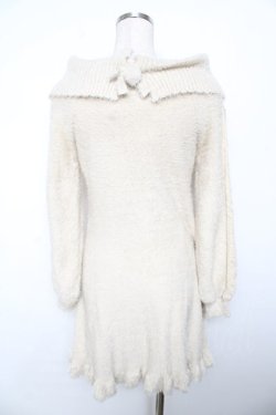 画像2: axes femme POETIQUE / オフショルニットワンピ M 生成り Y-25-11-21-097-AX-OP-SZ-ZY