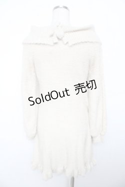 画像2: axes femme POETIQUE / オフショルニットワンピ M 生成り Y-25-11-21-097-AX-OP-SZ-ZY