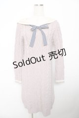 axes femme POETIQUE / セーラーニットワンピース  グレー Y-25-11-21-098-AX-OP-SZ-ZY