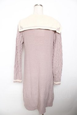 画像2: axes femme POETIQUE / セーラーニットワンピース  グレー Y-25-11-21-098-AX-OP-SZ-ZY