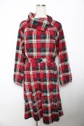 axes femme / オフタートルチェックワンピース  赤 Y-25-11-21-100-AX-OP-SZ-ZY