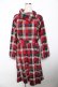 画像1: axes femme / オフタートルチェックワンピース  赤 Y-25-11-21-100-AX-OP-SZ-ZY (1)