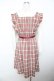 画像2: axes femme POETIQUE / チェック×カットソー切替ワンピース M ピンク Y-25-11-21-101-AX-OP-SZ-ZY (2)