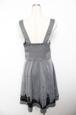 画像2: Fi.n.t / フロッキーお城柄ジャンパースカート F グレー Y-25-11-21-102-CA-OP-SZ-ZY