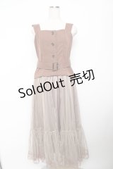 axes femme / チュール切替ジャンスカ M チャ Y-25-11-21-104-AX-OP-SZ-ZY