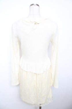 画像2: LIZ LISA / ニット切り替えワンピース 0 アイボリー Y-25-11-21-106-LO-OP-SZ-ZY