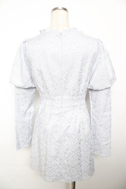 画像2: Ank Rouge / ジャガードワンピース M サックス Y-25-11-21-107-CA-OP-SZ-ZY