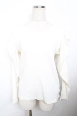 画像1: axes femme POETIQUE / パワショルリブカットプルオーバー M 生成り Y-25-11-21-011-AX-TO-SZ-ZY