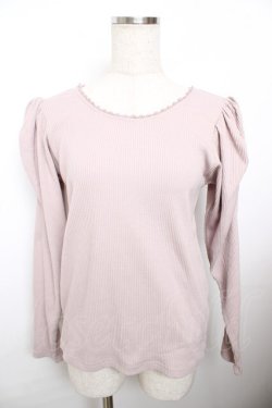 画像1: axes femme POETIQUE / パワショルリブカットプルオーバー M ラベンダー Y-25-11-21-012-AX-TO-SZ-ZY