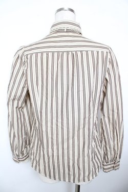 画像2: axes femme / レジメンタルストライプ柄ブラウス  生成り Y-25-11-21-013-AX-BL-SZ-ZY