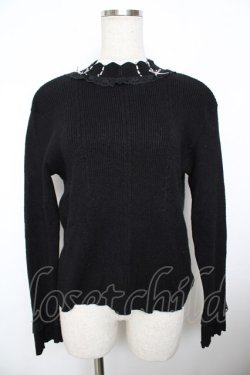 画像1: axes femme POETIQUE / プチスタンドニットプル M 黒 Y-25-11-21-014-AX-TO-SZ-ZY