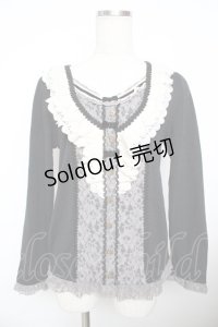 axes femme / レース切替プルオーバー  黒 Y-25-11-21-015-AX-TO-SZ-ZY