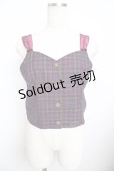 axes femme / タータンチェックビスチェ M コン Y-25-11-21-002-AX-TO-SZ-ZY