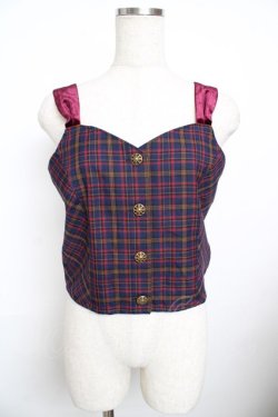 画像1: axes femme / タータンチェックビスチェ M コン Y-25-11-21-002-AX-TO-SZ-ZY