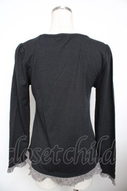 画像2: axes femme / レース切替プルオーバー  黒 Y-25-11-21-015-AX-TO-SZ-ZY