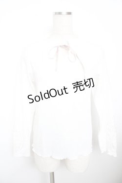 画像1: axes femme / モチーフレースデザインプルオーバー  白 Y-25-11-21-016-AX-TO-SZ-ZI