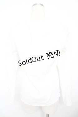 画像2: axes femme / モチーフレースデザインプルオーバー  白 Y-25-11-21-016-AX-TO-SZ-ZI