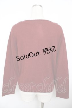 画像2: axes femme / リボンニットカーディガン M ワイン Y-25-11-21-018-AX-TO-SZ-ZY